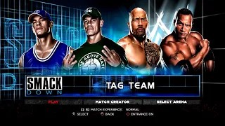 WWE '13 PS3 - John Cena & John Cena '04 VS The Rock & The Rock '98-99 - Tag Team [2K][mClassic]