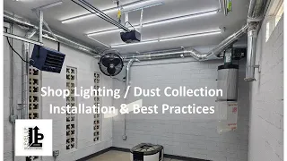 Lighting & Dust Collection:  How to build into a small shop  #woodworking  #garageworkshop