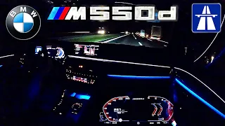 BMW M550d - Fast night drive on german Autobahn (including consumption & speed in mph)