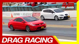 Honda Civic vs Seat Leon 🔥 DRAG RACING 🔥 DUELO DE AUTOS 🚘🚦🚘