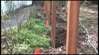 Setting a fence post