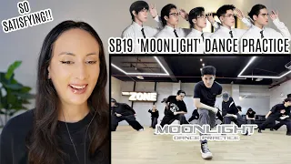 SB19 'MOONLIGHT' Dance Practice REACTION