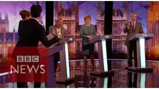 Election 2015: Leaders' debate descends into shouting match - BBC News