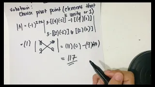 Finding A Determinant using Pivotal Element and Chio’s Method (AdvanceMath)