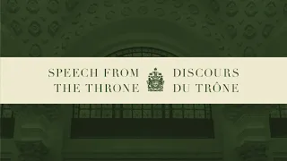 Speech from the Throne - A stronger and more resilient Canada