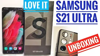 Samsung Galaxy S21 Ultra 5G UNBOXING AT&T SM-G998U Black