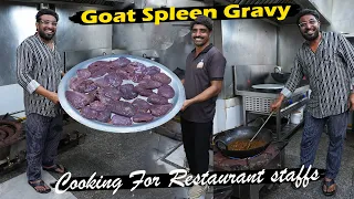 Goat Spleen Gravy Cooking for Restaurant Staffs | Easy Cooking with Jabbar Bhai...