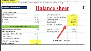 3 Statement Financial Model | Building From Scratch, Balance sheet