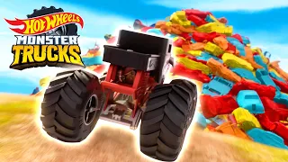 Monster Truck Adventures at Camp Crush and Monster Trucks Island! | Hot Wheels