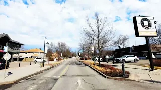 4k driving via lake suburbs of Montreal