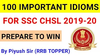 100 IMPORTANT IDIOMS FOR SSC CHSL//IDIOMS FOR SSC