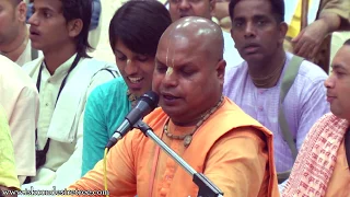 Satya Narayan Prabhu Singing Hare Krishna Maha Mantra Morning Session at Namotsava Kirtan