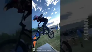 MASSIVE BMX front flip in a live show! 10 yr old Connor Stitt