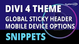 Divi Theme Global Sticky Header Mobile Device Options 👈