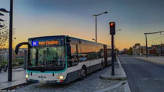 Bus RATP — Ligne PC — MAN LION’S CITY  NG283 [KICKDOWN] !!!! (Pont du Garigliano à Porte d'Asnières)