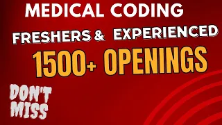 MEDICAL CODING - FRESHERS !! #freshersjob  #medicalcodingjobs #medicaljobshub