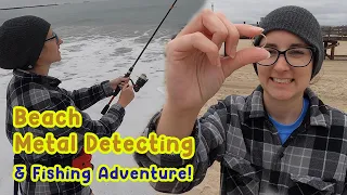 Beach Metal Detecting & Fishing Adventure : Seal Beach, Ca