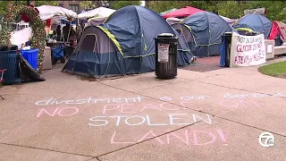 Michigan pro-Palestinian encampment staying despite asks from university to leave