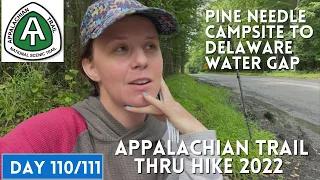 Appalachian Trail Thru Hike 2022 | Day 110-111| Pine Needle Campsite to Delaware Water Gap