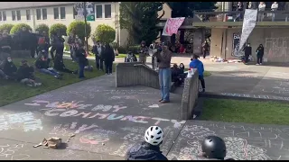 Protestors Open Siemens Hall