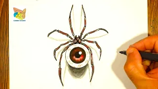 comment dessiner une araignée pour halloween qui fait peur
