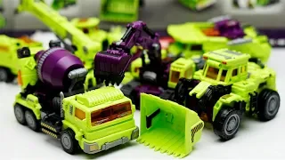 Transformers Stop motion Green Car Color Excavator, truck, cranes boat #трансформеры Cars Robot Toys