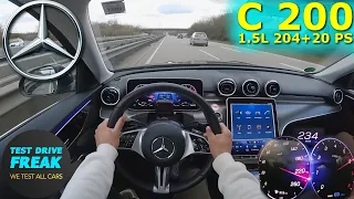 2023 Mercedes Benz C 200 204+20 PS TOP SPEED AUTOBAHN DRIVE POV