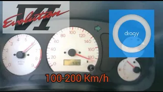 Mitsubishi Evolution 6 RS2 acceleration (100 200 km/h Dragy) Evo