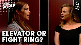 The Young and the Restless | A Cat Fight In The Elevator (Amelia Heinle, Gina Tognoni)
