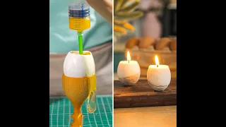 Amazing flower candle idea 😍🔥 What a beautiful craft! #woodmood #shorts #candle #diy