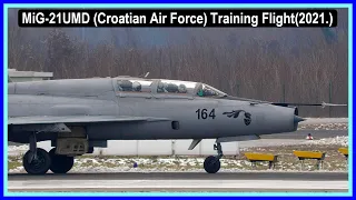 4K⁵⁰✈️🇭🇷❄️MiG-21UMD(Croatian Air Force) Training Flight (2021.)