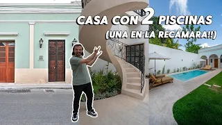 Lograron la CASA de sus SUEÑOS!! con DOS PISCINAS, ESCALERA ESPECTACULAR, TRES salas en Mérida, Yuc.