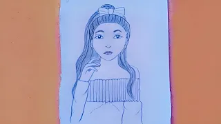 Beautiful girl drawing step by step।#art #youtube #uniqueart