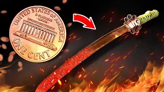 We Forged a Katana Out of 100,000 PENNIES!