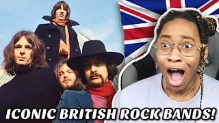 AMERICAN REACTS TO GREATEST BRITISH ROCK BANDS & SONGS OF ALL TIME!