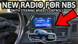 New Radio Installed in the NBS GMC Sierra (Steering Wheel Controls Working)