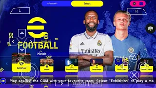 eFootball PES 2022/2023 PPSSPP English Commentary Download Latest Full Transfers 2023 HD 4K Graphics