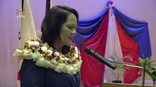 Fijian Minister for Education officiates at the swearing in ceremony of US Peace Corps volunteers.