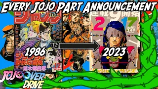 How EVERY JoJo Part Was Announced (Phantom Blood-The JOJOLands)