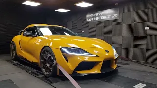 Whifbitz tuned 587BHP Toyota Supra A90 dyno power run!