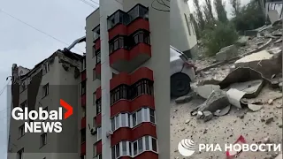 Residential area in Russia's Belgorod hit by shelling, blamed on Ukraine