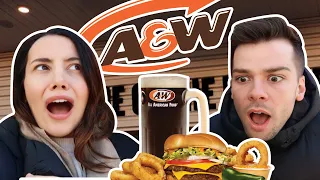 🇬🇧Brits Try A&W for the First Time! 🇺🇸