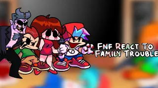 FNF React To Family Trouble // Triple Trouble // Friday Night Funkin // FNF Mod // Horror Mod