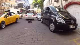 Driving RC car in istanbul traffic