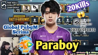 PARABOY shows Insane Aim in Global PubgM Scrims • 20Kills WWCD😱 • PMGC 2021