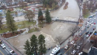 Time lapse video of Truckee River flooding 2017