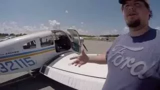 Piper PA-28 Preflight Check, takeoff and landing