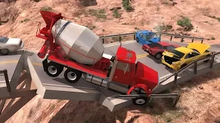 Collapsing Bridge Pileup Crashes 13 | BeamNG.drive