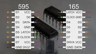 Cдвиговые регистры 74HC595 и 74HC165