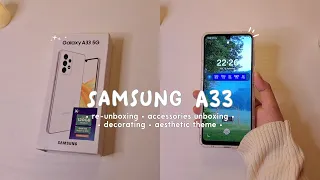 Samsung Galaxy A33 5g Aesthetic Chill Re-Unboxing in 2023 | Awesome White | ASMR